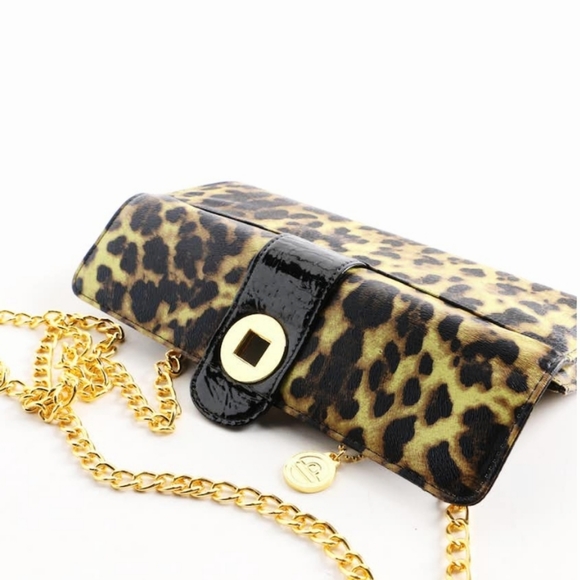 NWOT Big Buddha Leopard Print Clutch/Crossbody/Shoulder Bag - Picture 2 of 7